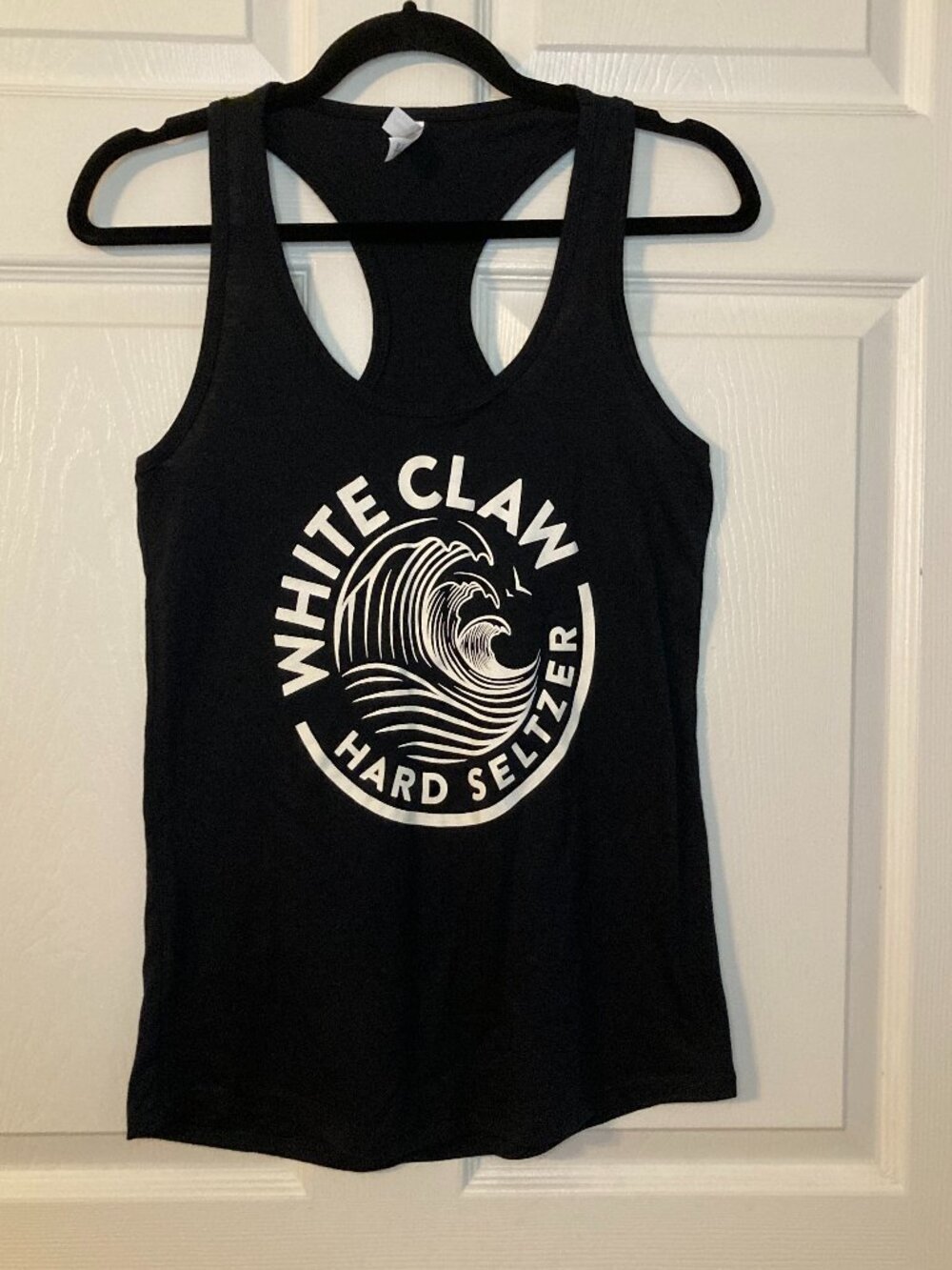 White Claw Women's Black & White Graphic Logo Racerback Tank Top - Size S